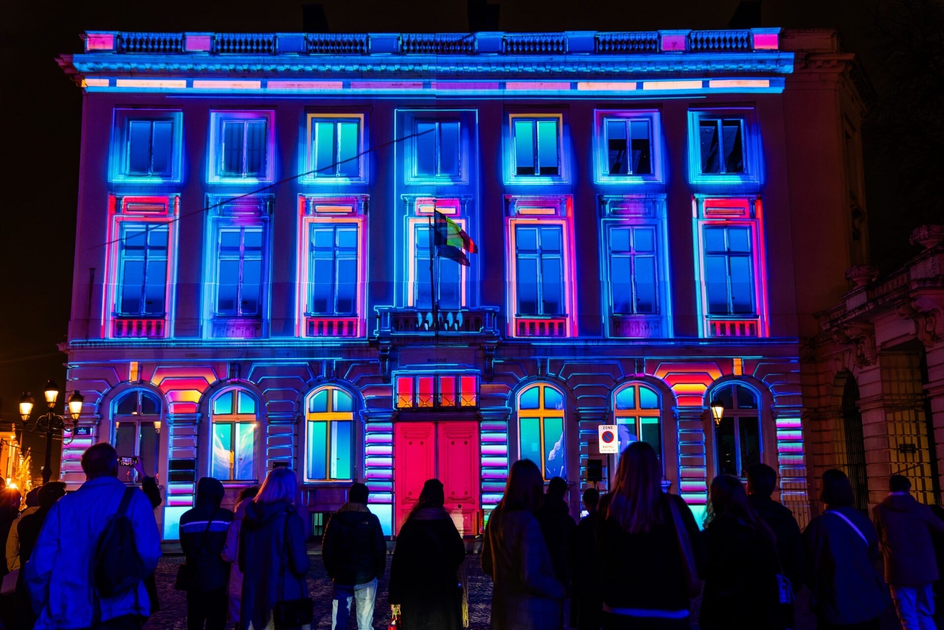 Videomapping sulla facciata del Musée BELvue a Bruxelles